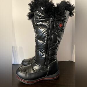 COUGAR CANADA WOMENS TALL FUR BOOTS SIZE 6 NEW